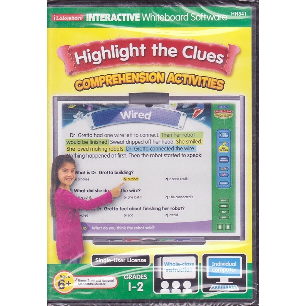Highlight the Clues Comprehension Activities Interactive Grades 1-2 Win & Mac